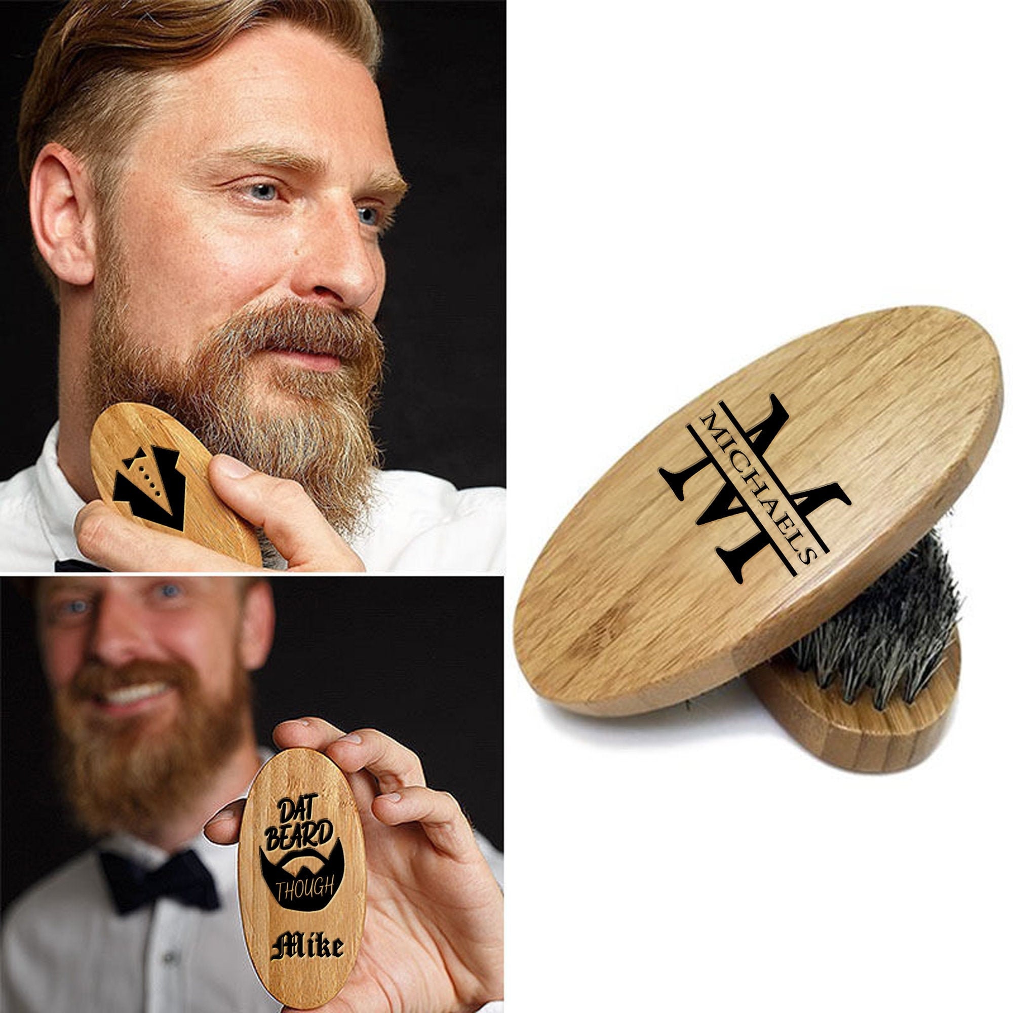 Personalized Wood Beard Brush for Unique & Love | JNSDec38