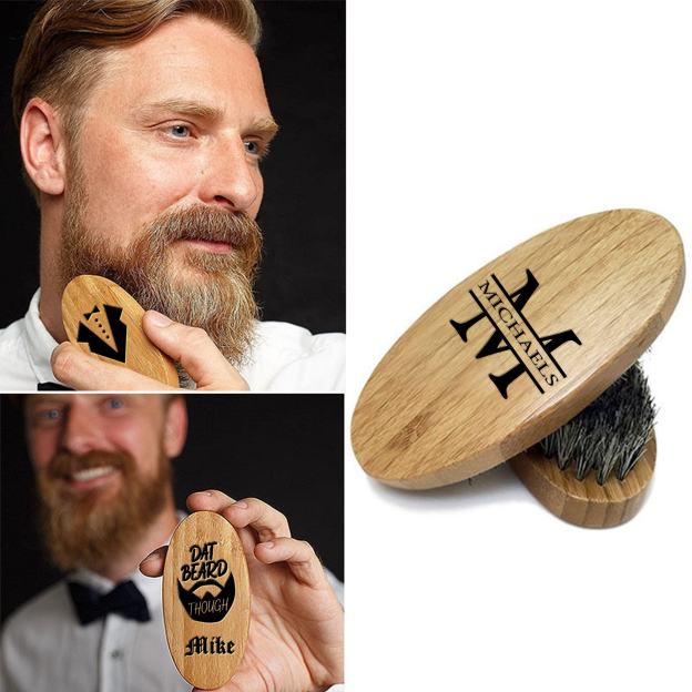 Personalized Wood Beard Brush for Unique & Love | JNSDec38