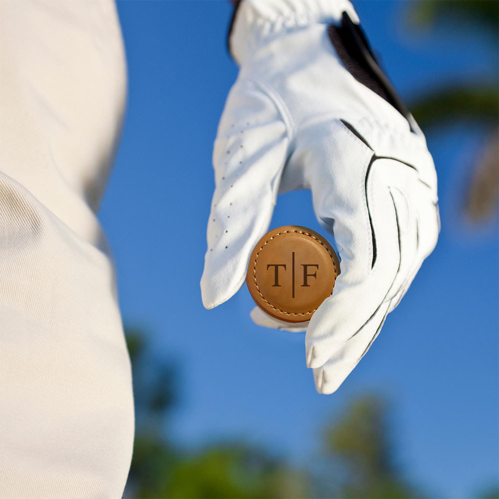 Personalized Leather Golf Ball Marker | JNSTool10