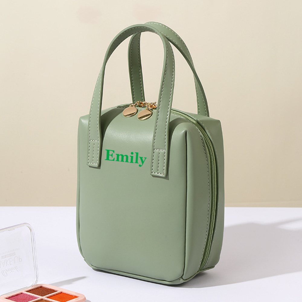 Personalized Monogram Cosmetic Leather Bag for Unique & Love | JNSBag86