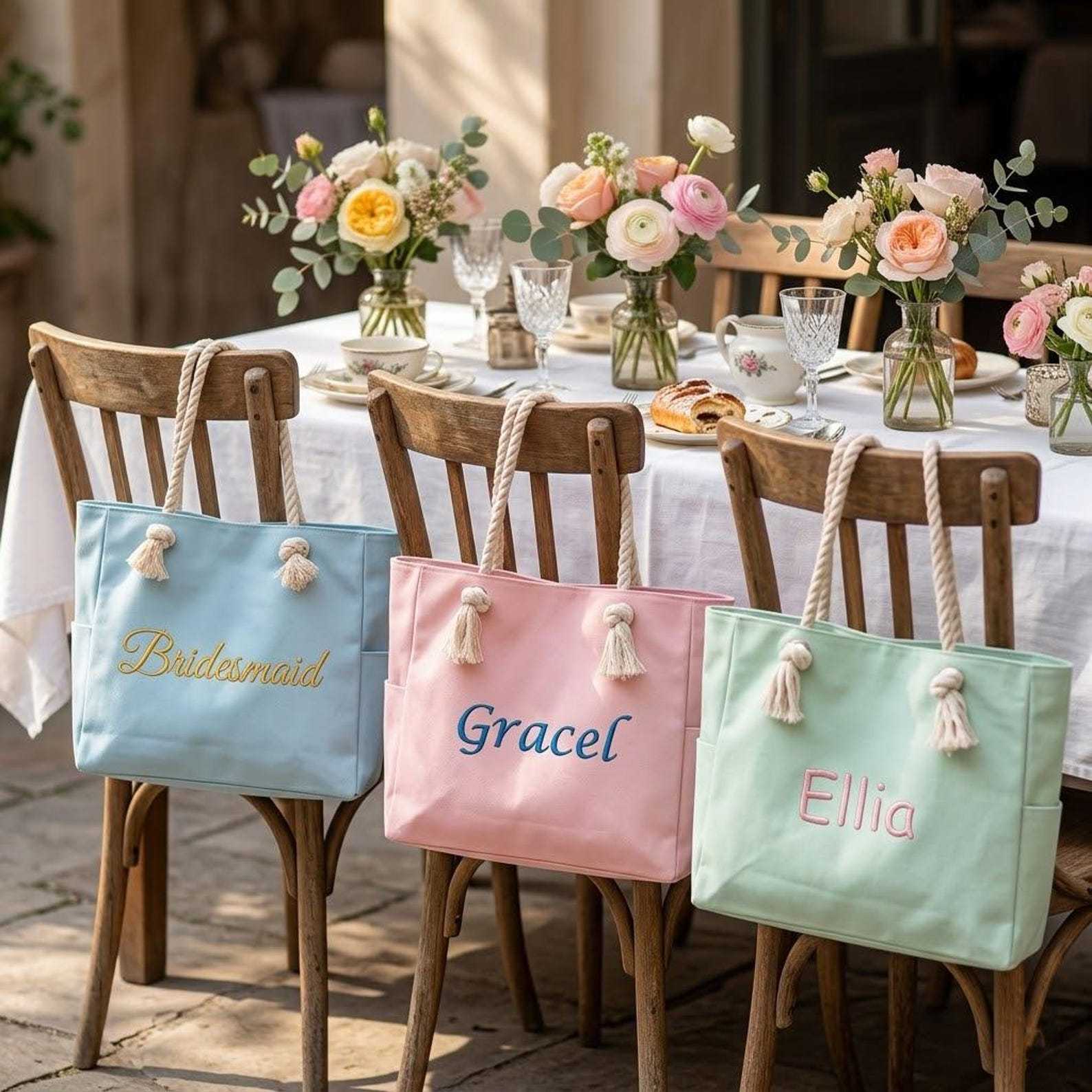 Personalized Embroidered Ocean Soul Beach Canvas Bag for Unique & Love | JNSBag127