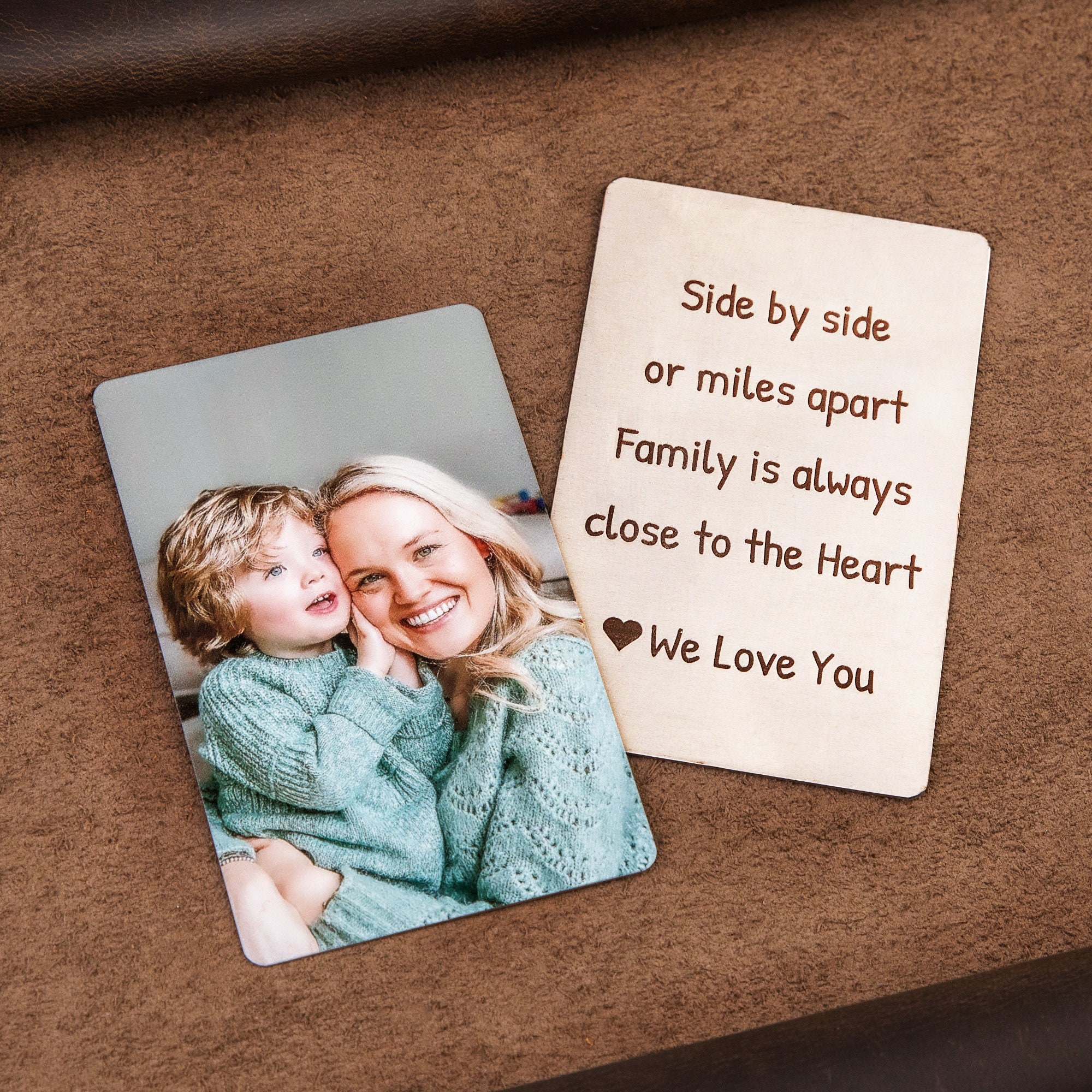 Personalized Metal Color Engraved Photo Wallet Insert Card for Unique & Love | JNSDec155
