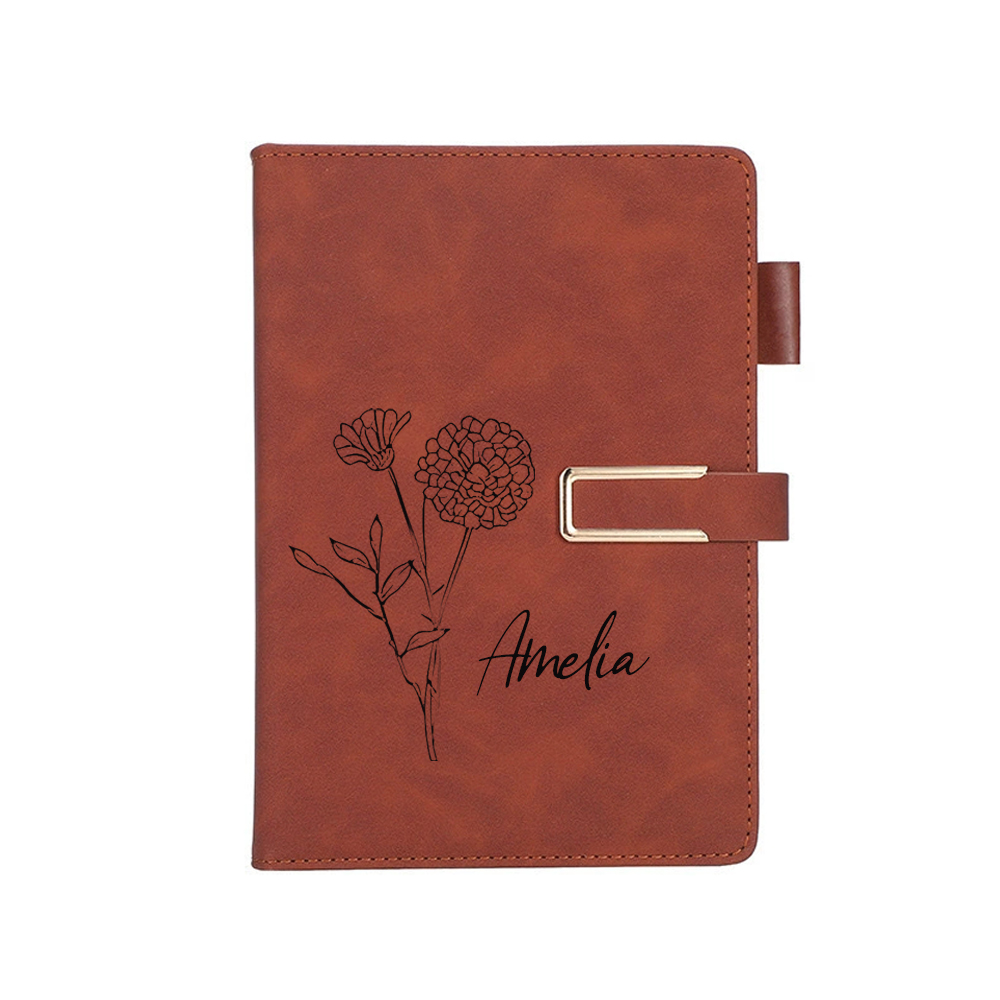 Personalized Name Leather Journal Notebook for Unique & Love | JNSDec145