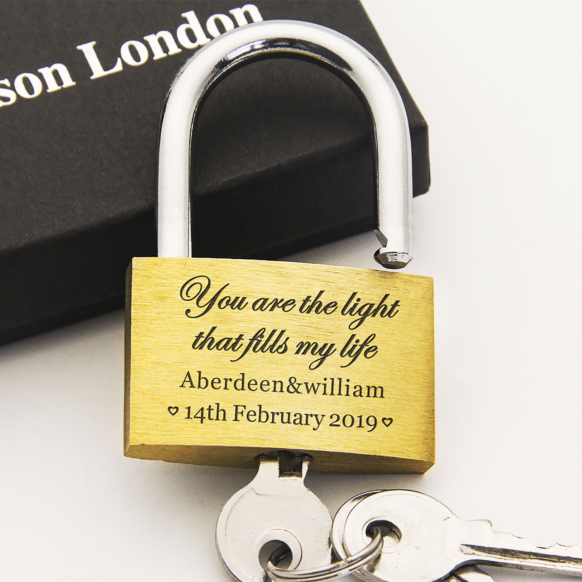 Personalized Engraved Padlock With Any Text for Unique & Love | JNSDec48