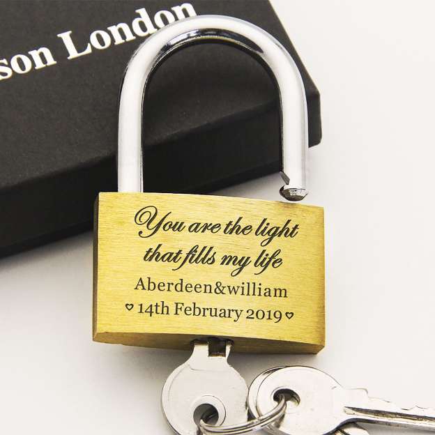 Personalized Engraved Padlock With Any Text for Unique & Love | JNSDec48