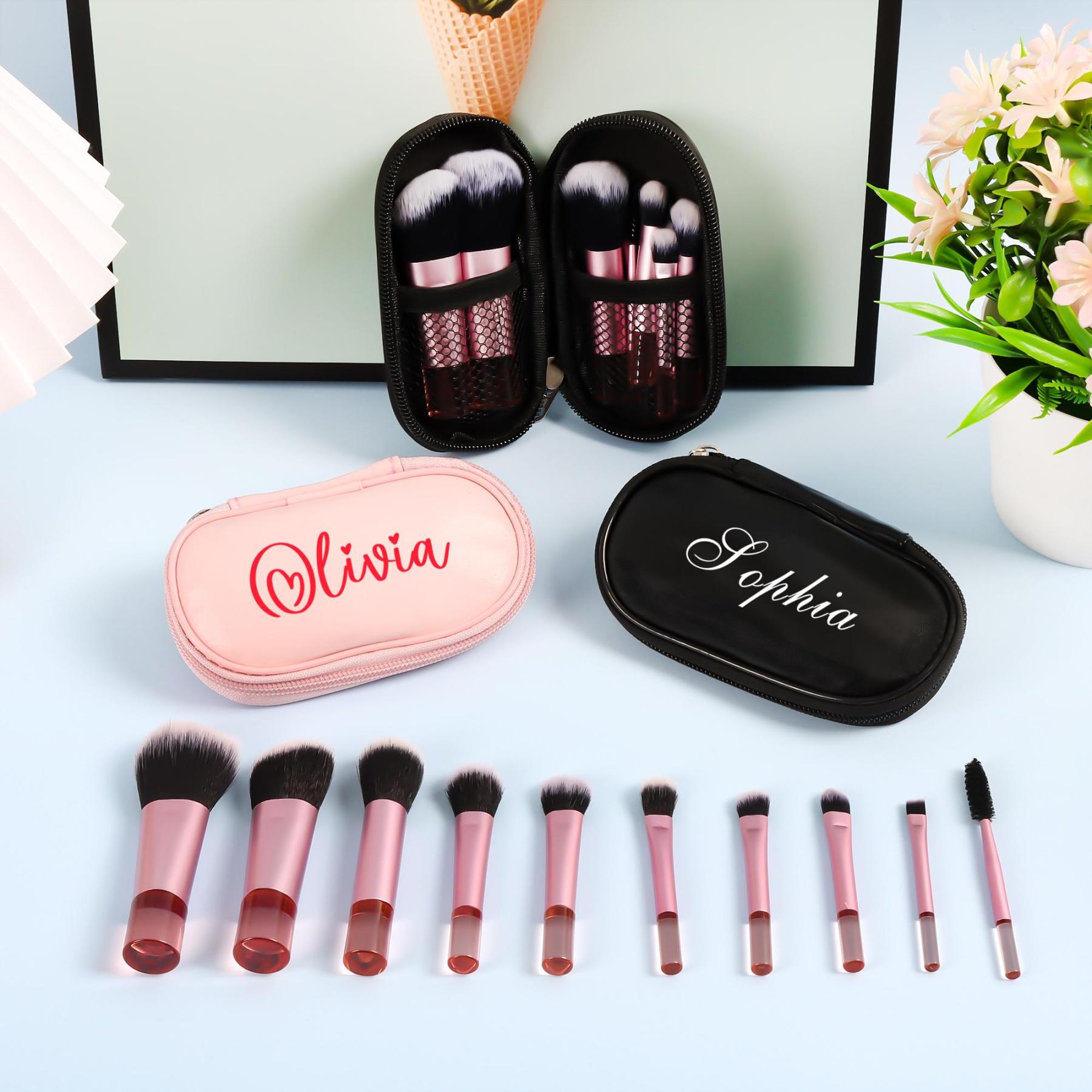 Personalized Portable Cosmetic Brushes Set for Unique & Love | JNSBag114