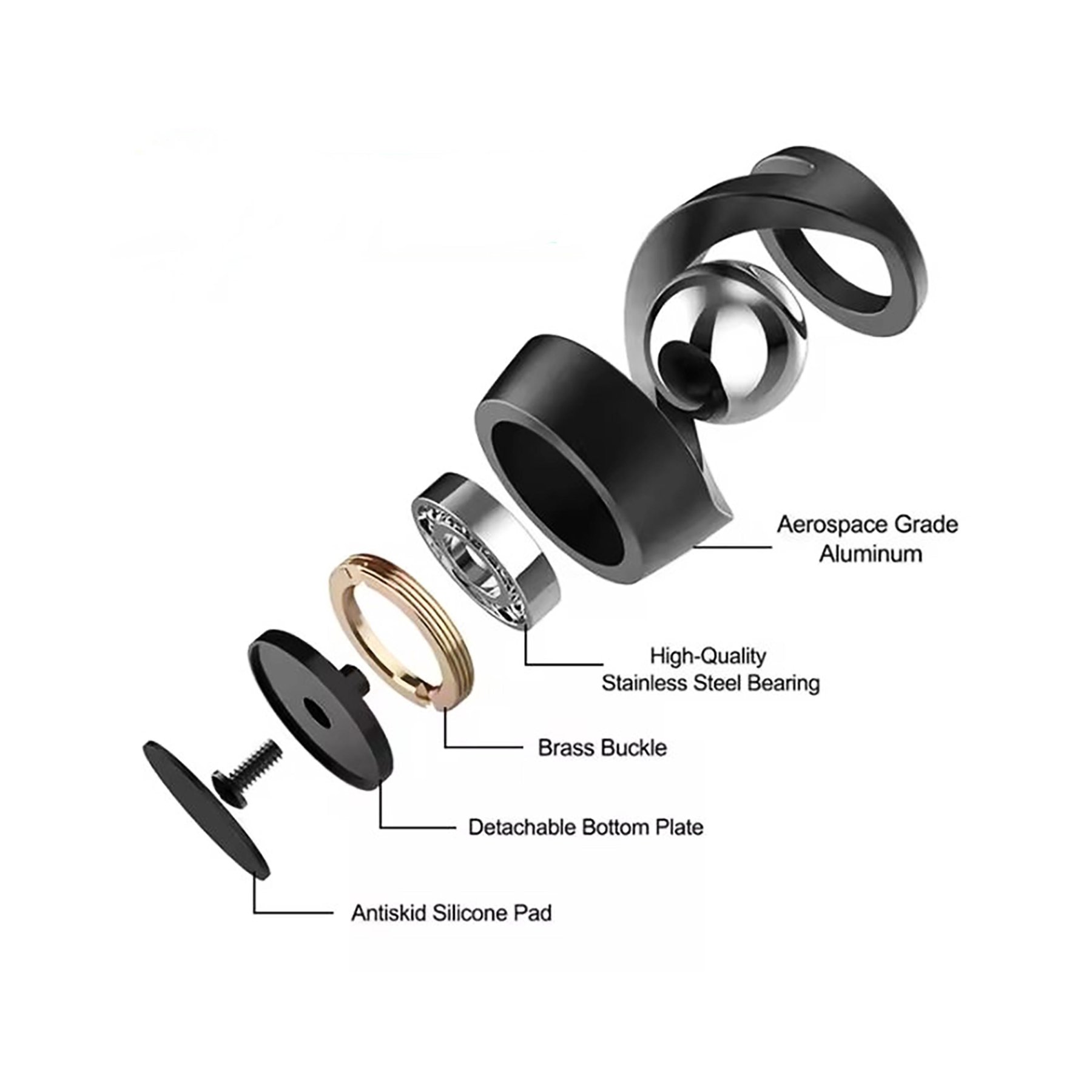 Personalized Name Engraved Suspended Gyroscope Decoration for Unique & Love | JNSDec176