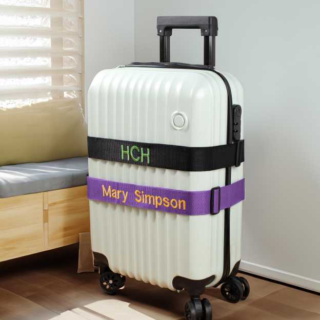 Personalized Name Embroidery Luggage Strap Belt | JNSDec145