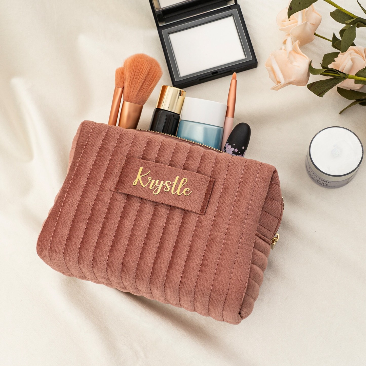 Personalized Velvet Makeup Bag for Unique & Love | JNSBag24