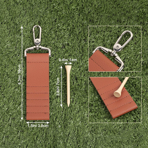 Personalized Leather Golf Tee Bag Tag Holder | JNSBag64