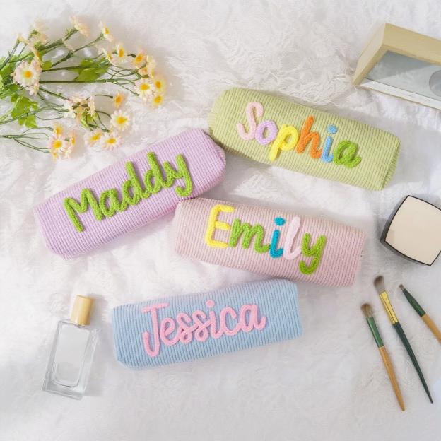 Personalized Hand Embroidered Makeup Bag for Unique & Love | JNSBag113