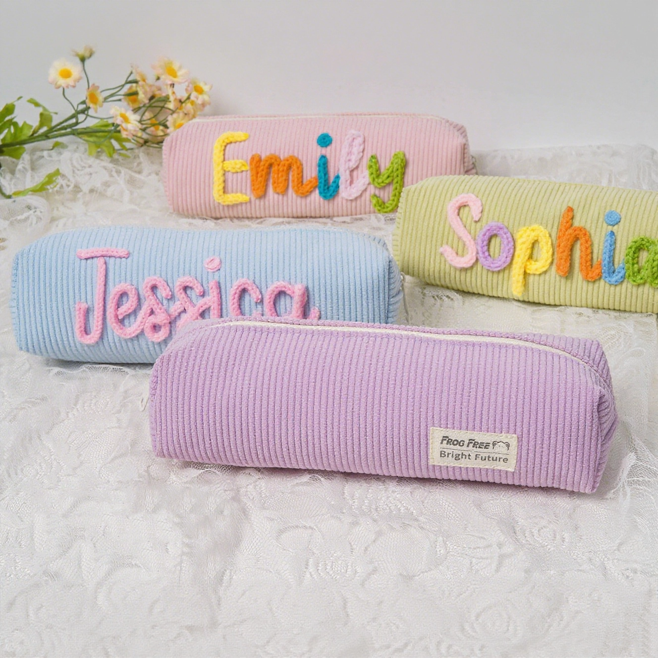 Personalized Hand Embroidered Makeup Bag for Unique & Love | JNSBag113