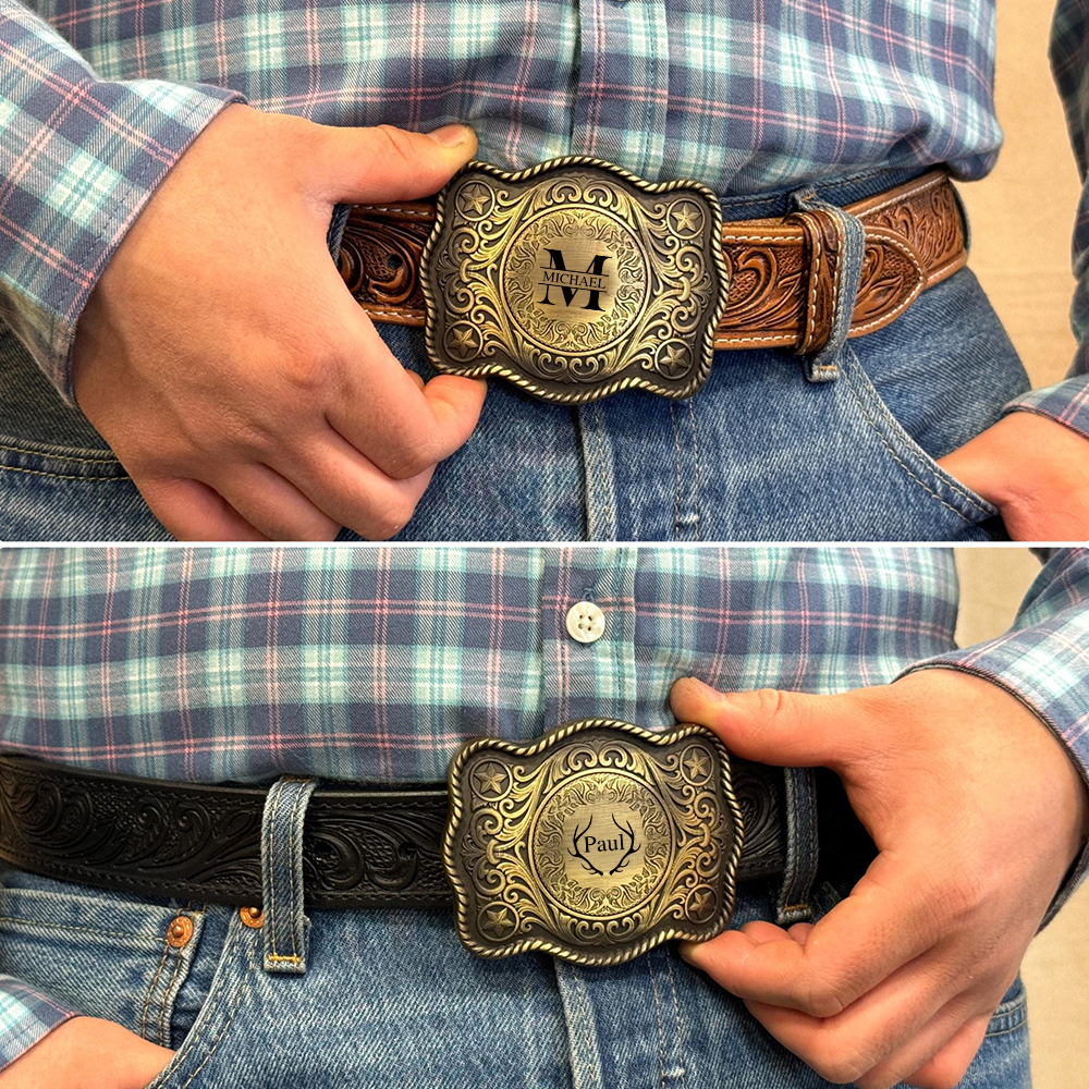 Personalized Monogram Engraved Belt Buckle for Unique & Love | JNSDec175