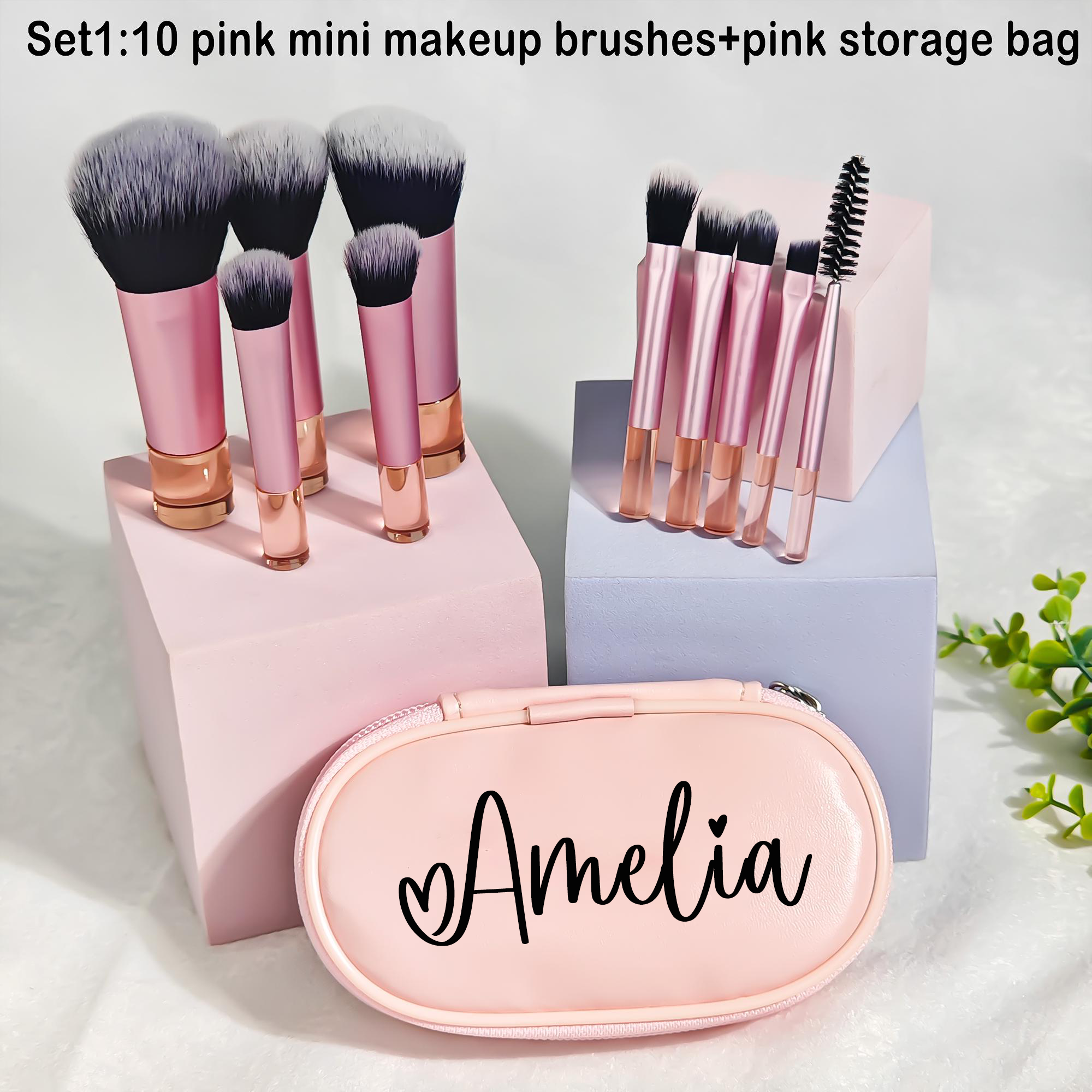 Personalized Portable Cosmetic Brushes Set for Unique & Love | JNSBag114