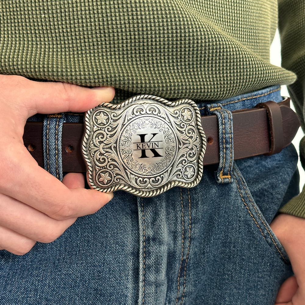 Personalized Monogram Engraved Belt Buckle for Unique & Love | JNSDec175