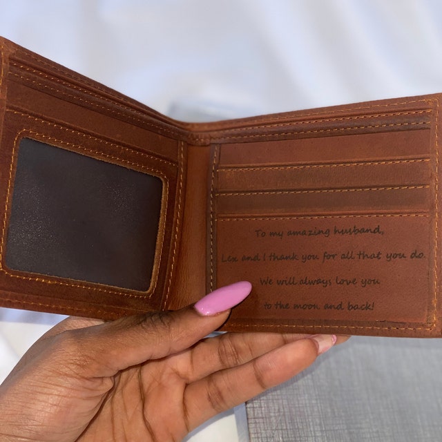 Personalized Engraved Leather Wallet for Unique & Love | JNSBag18