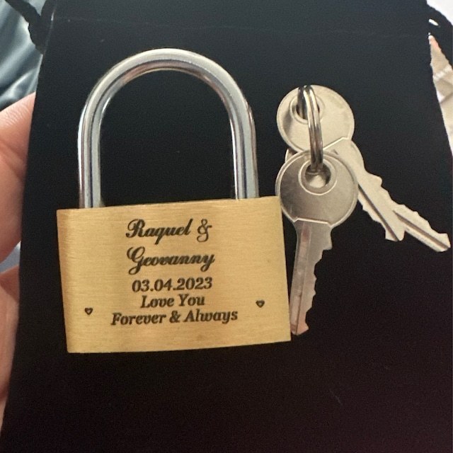 Personalized Engraved Padlock With Any Text for Unique & Love | JNSDec48
