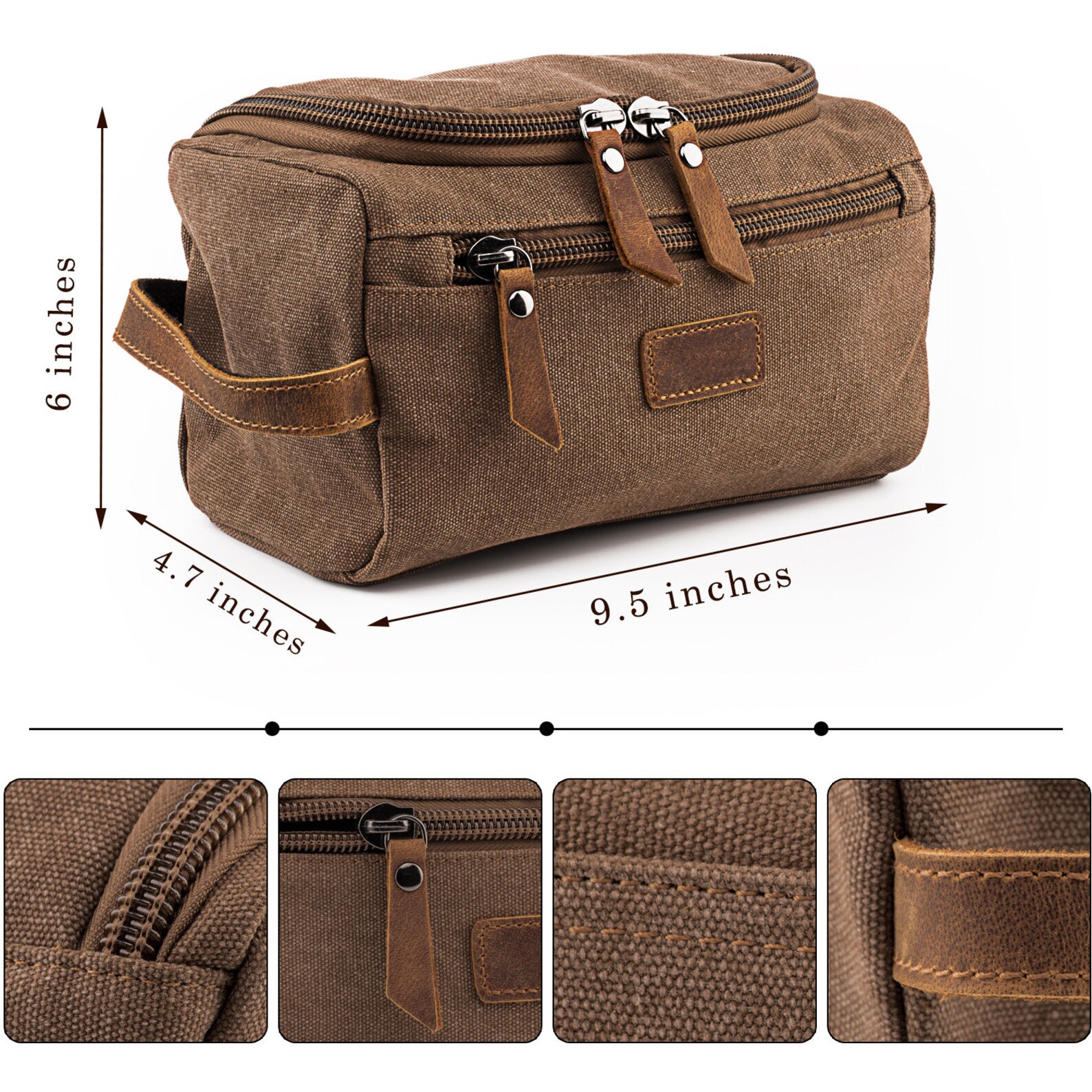 Personalized Leather Monogram Engraved Toiletry Bag for Unique & Love | JNSBag23