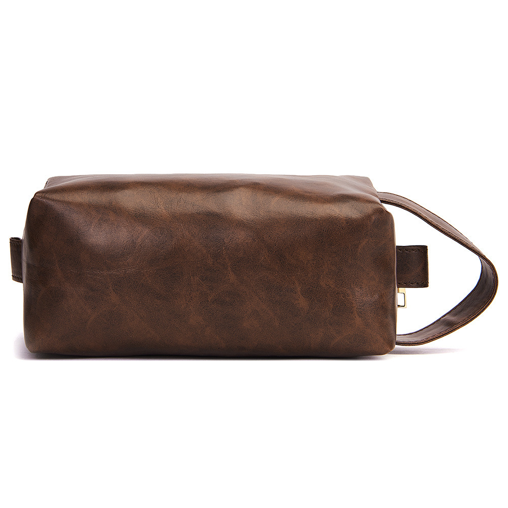 Personalized Leather Monogram Engraved Wash Bag for Unique & Love | JNSBag27