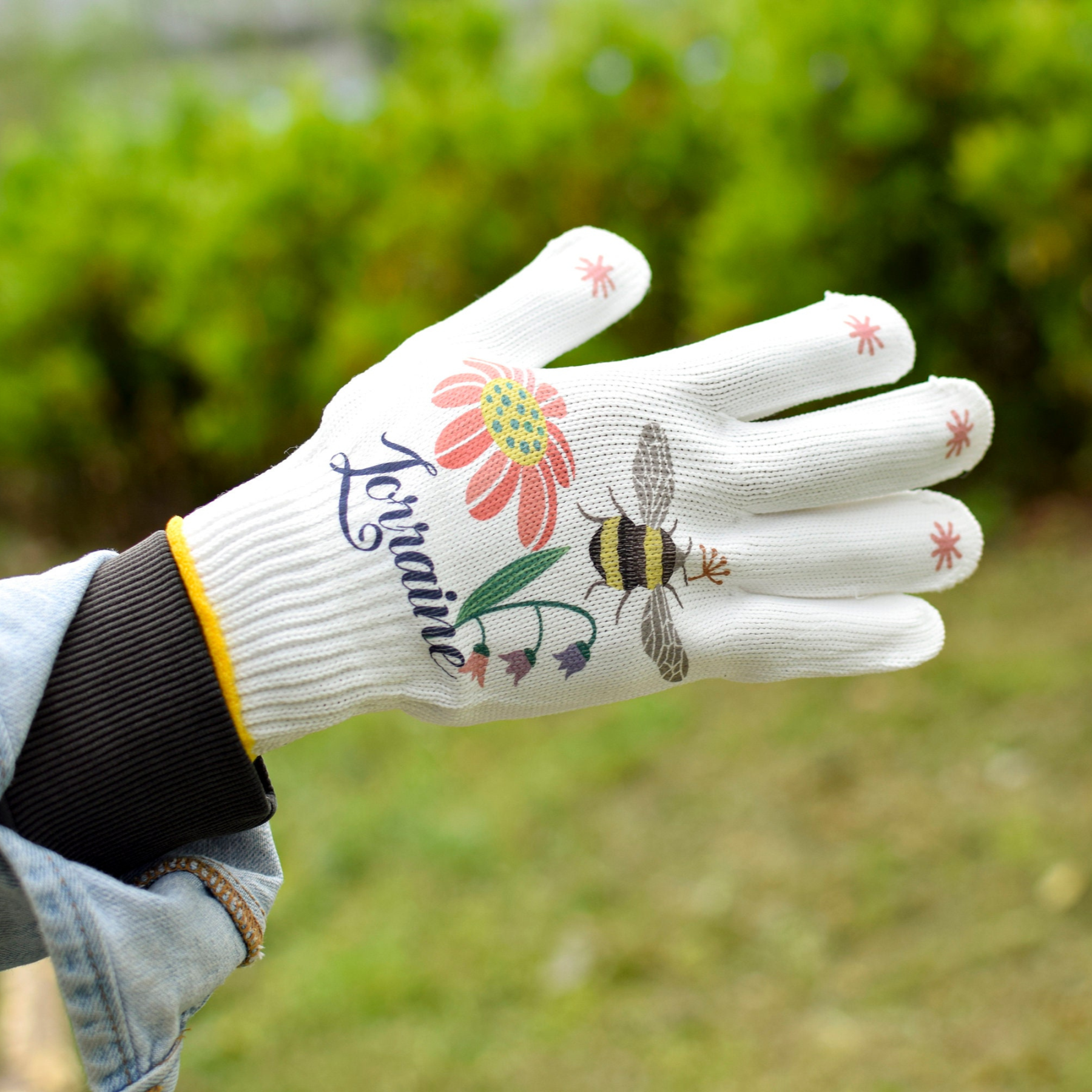Personalized Name Floral Gardening Gloves for Unique & Love | JNSCloth50
