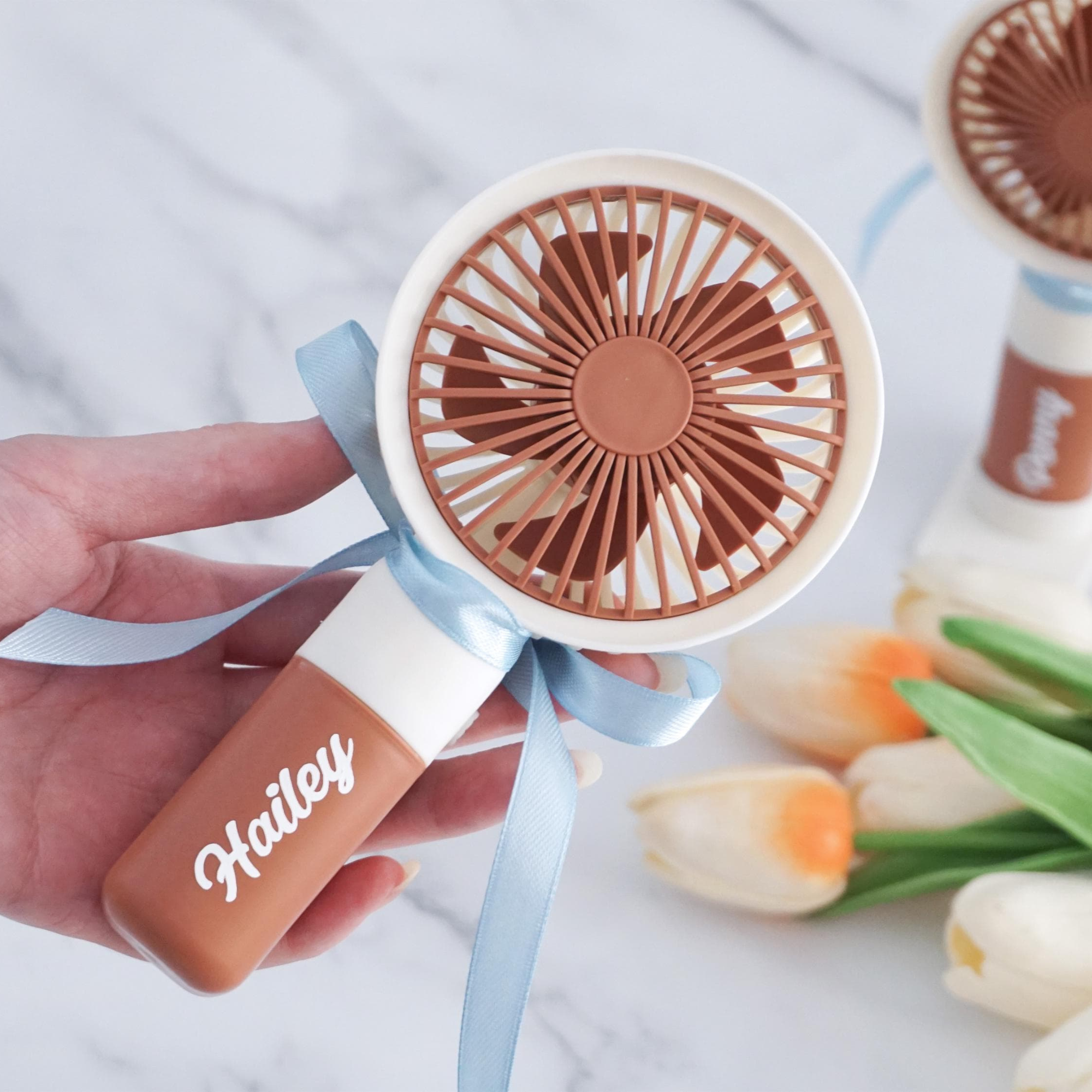 Personalized Rechargeable Handheld Electric Fan for Unique & Love | JNSTool23