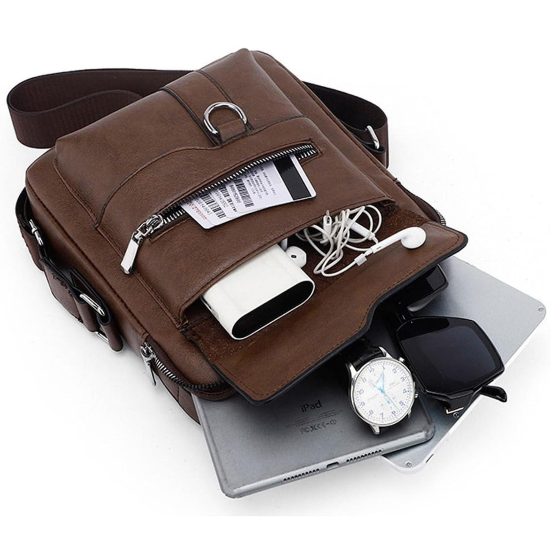 Personalized Engraved Leather Crossbody Messenger Shoulder Bag for Unique & Love | JNSBag109