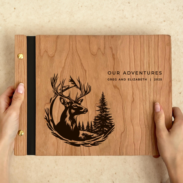 Personalized Wooden Scrapbook for Unique & Love for Unique & Love | JNSDec174