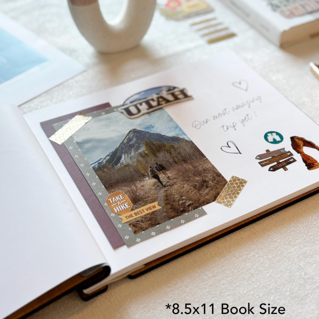 Personalized Wooden Scrapbook for Unique & Love for Unique & Love | JNSDec174