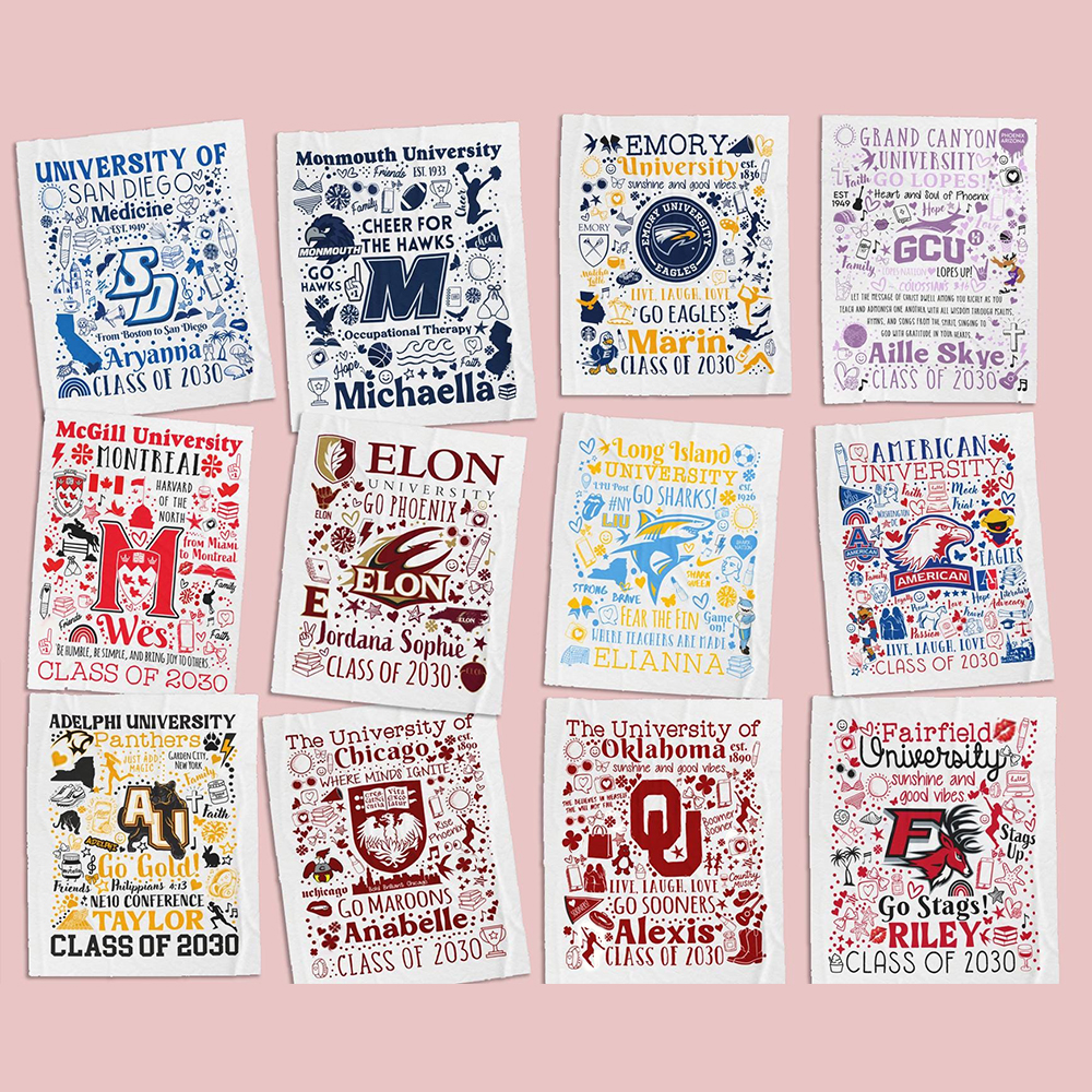 Personalized College Graduation Dorm Blanket for Unique & Love | JNSBK02