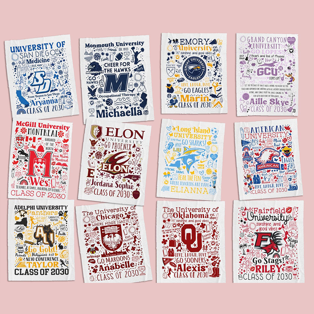 Personalized College Graduation Dorm Blanket for Unique & Love | JNSBK02