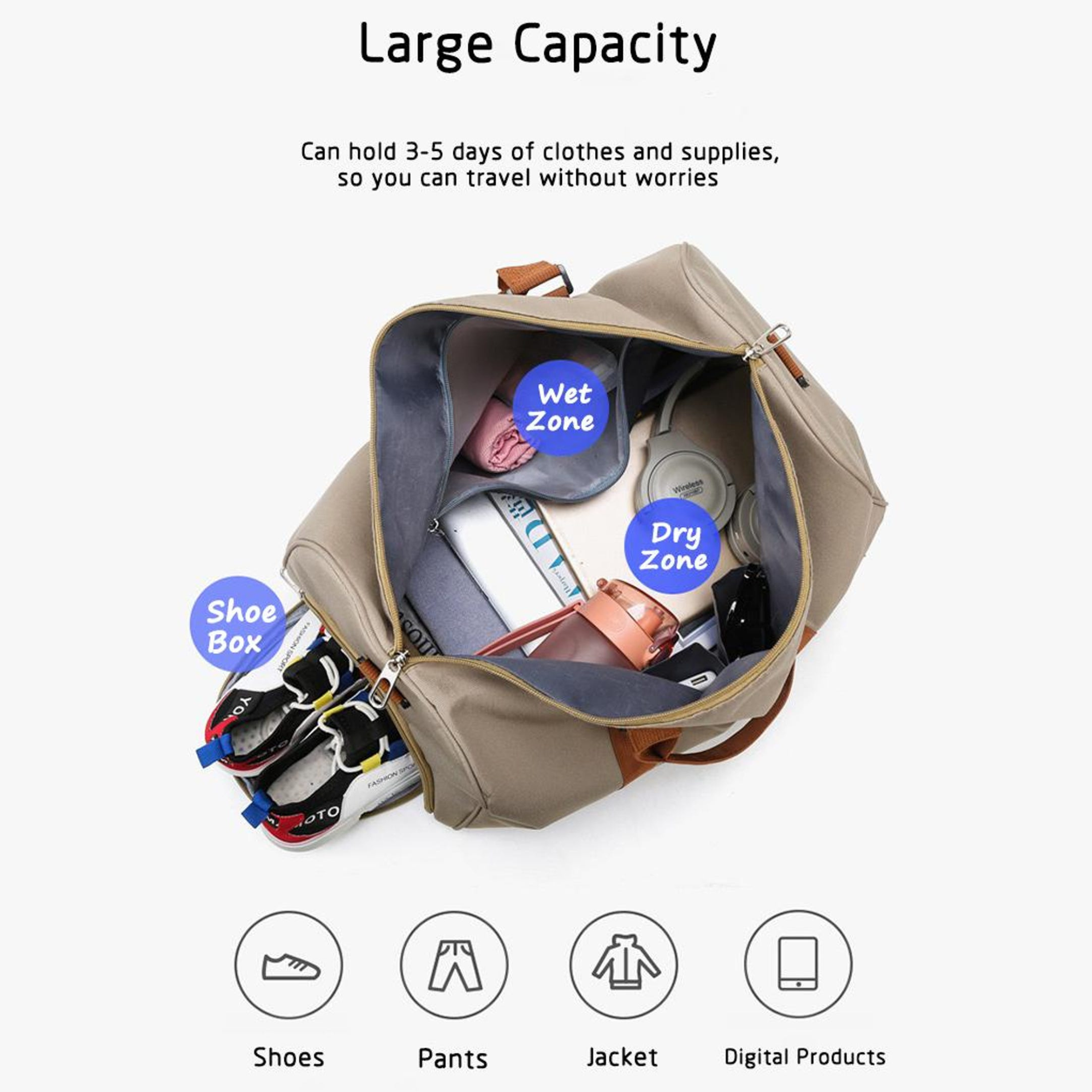 Personalized Embroidered Travel Duffle Bag for Unique & Love | JNSBag119