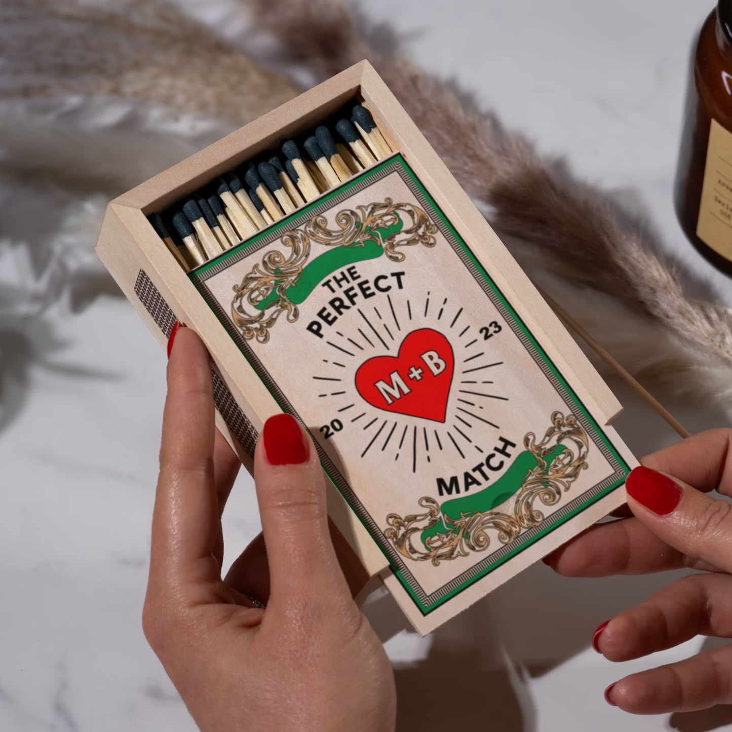 Personalized Couples Wooden Matchbox for Unique & Love | JNSDec181