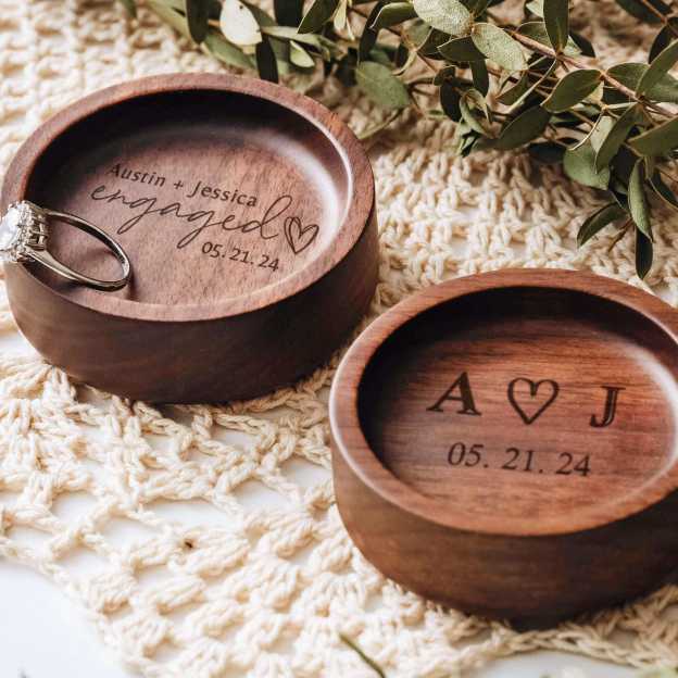 Personalized Wooden Ring Dish for Unique & Love | JNSDec152