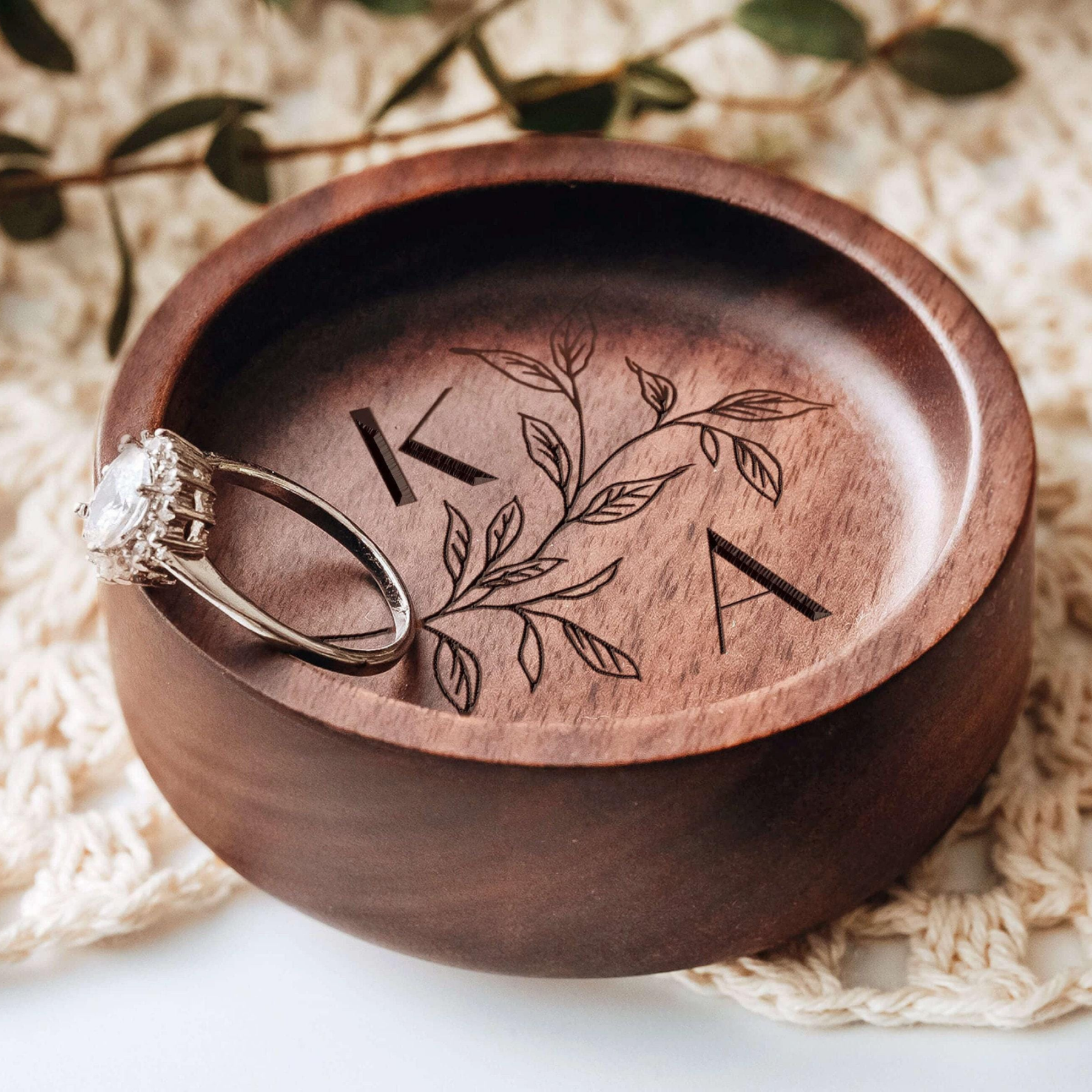 Personalized Wooden Ring Dish for Unique & Love | JNSDec152