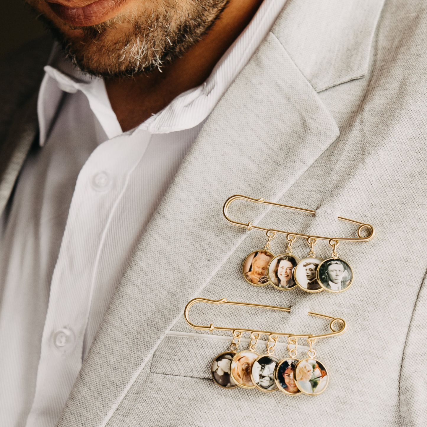 Personalized Photo Boutonniere Lapel Pin for Unique & Love | JNSDec156