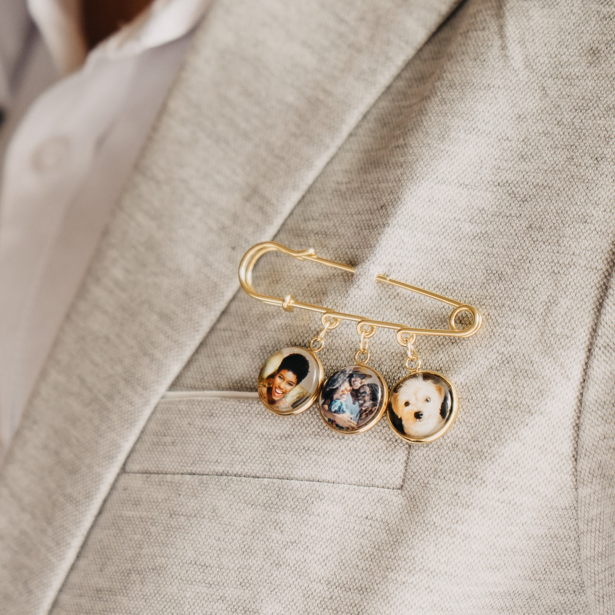 Personalized Photo Boutonniere Lapel Pin for Unique & Love | JNSDec156
