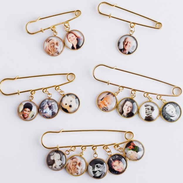 Personalized Photo Boutonniere Lapel Pin for Unique & Love | JNSDec156