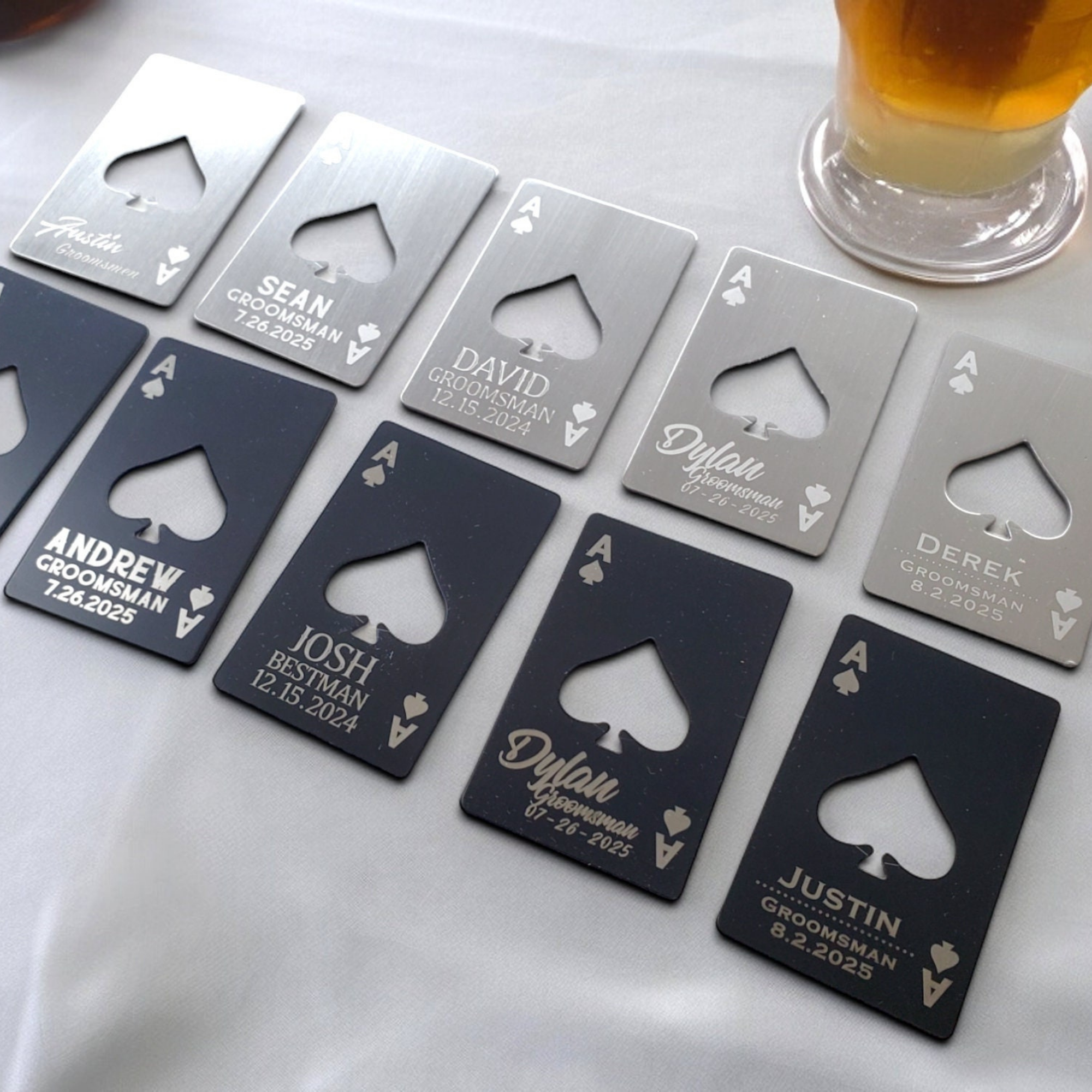 Personalized Engraved Black Steel Bottle Openers for Unique & Love | JNSTool19