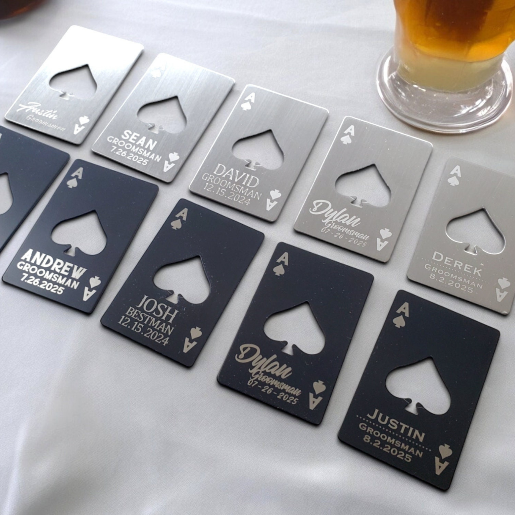 Personalized Engraved Black Steel Bottle Openers for Unique & Love | JNSTool19