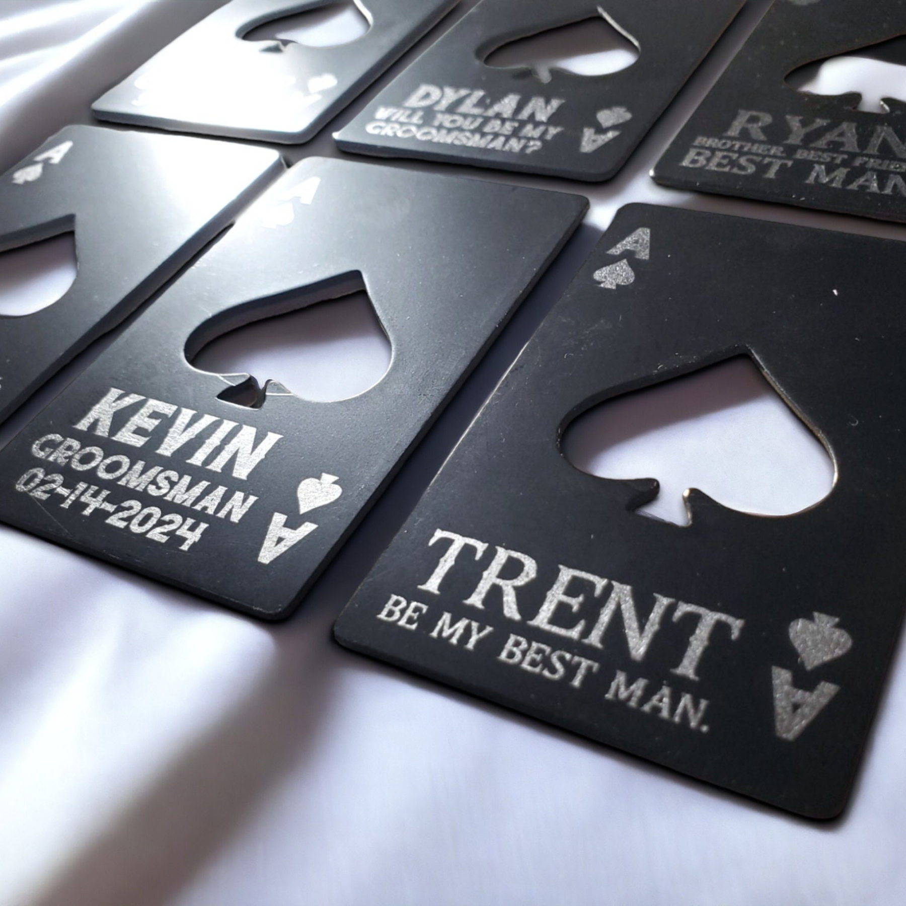 Personalized Engraved Black Steel Bottle Openers for Unique & Love | JNSTool19