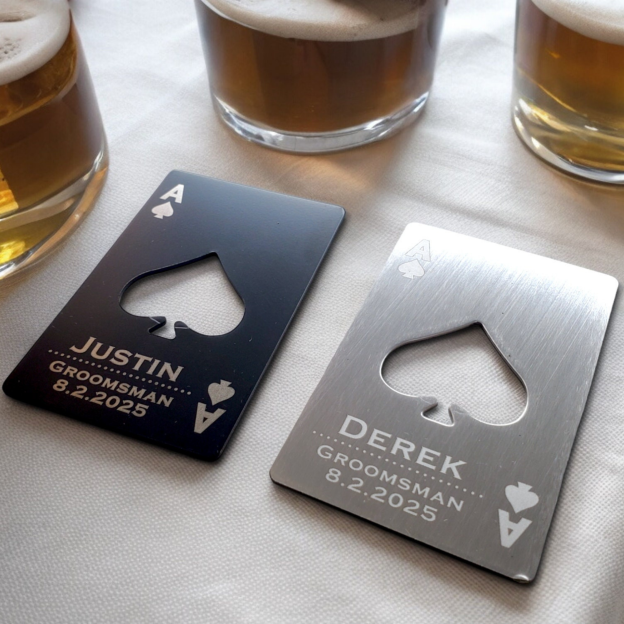 Personalized Engraved Black Steel Bottle Openers for Unique & Love | JNSTool19