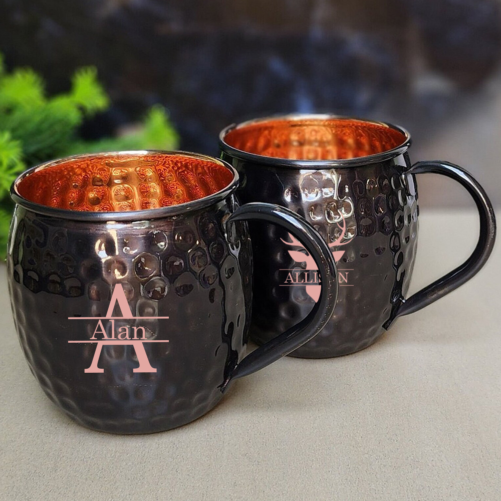 Personalized Monogram Engraved Copper Mug for Unique & Love | JNSDec141