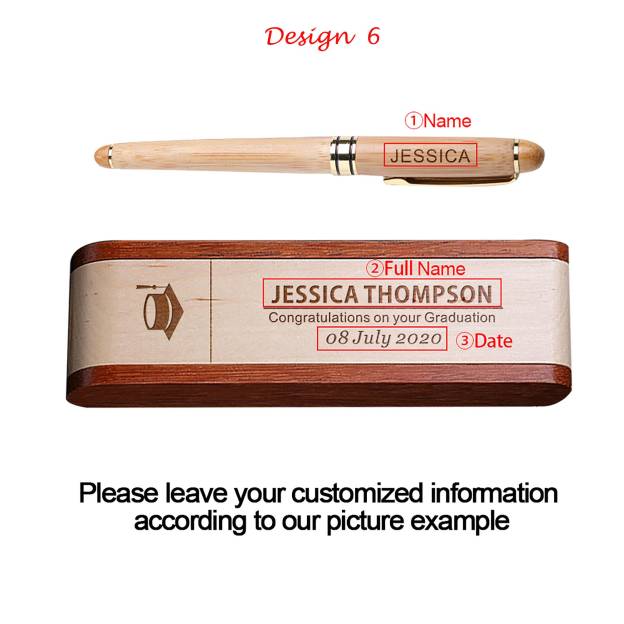 Personalized Engraved Pen with Wooden Box for Unique & Love | JNSDec149