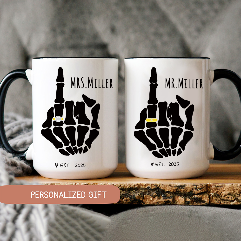 Personalized Funny Mr And Mrs Mug for Unique & Love | JNSDec159