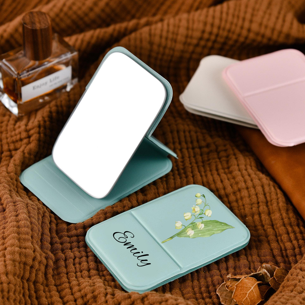 Personalized Birthday Flower Folding Mirror for Unique & Love | JNSDec