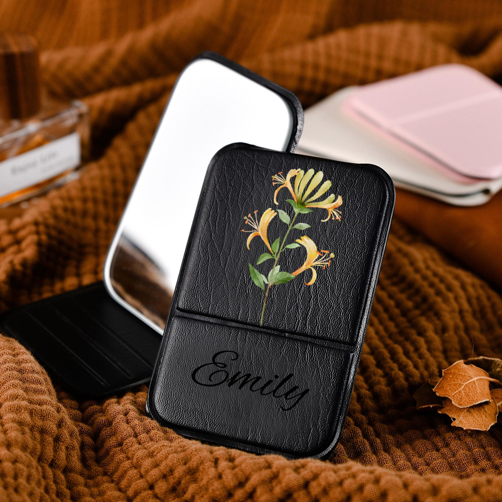 Personalized Birthday Flower Folding Mirror for Unique & Love | JNSDec142