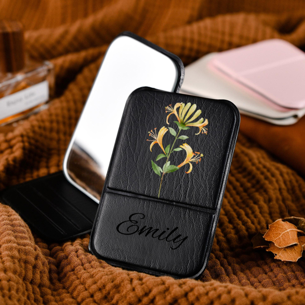 Personalized Birthday Flower Folding Mirror for Unique & Love | JNSDec142