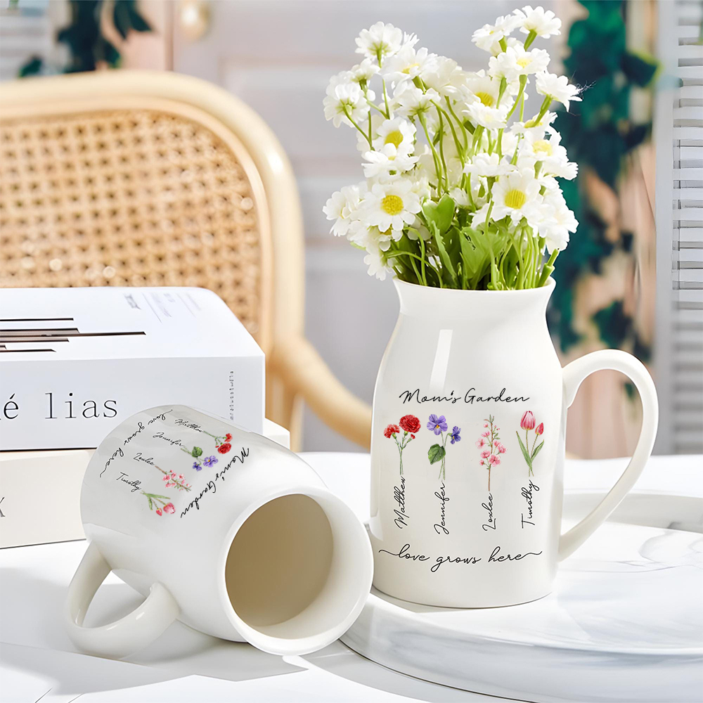 Personalized Mama Grandma Garden Ceramic Vase | JNSDec140