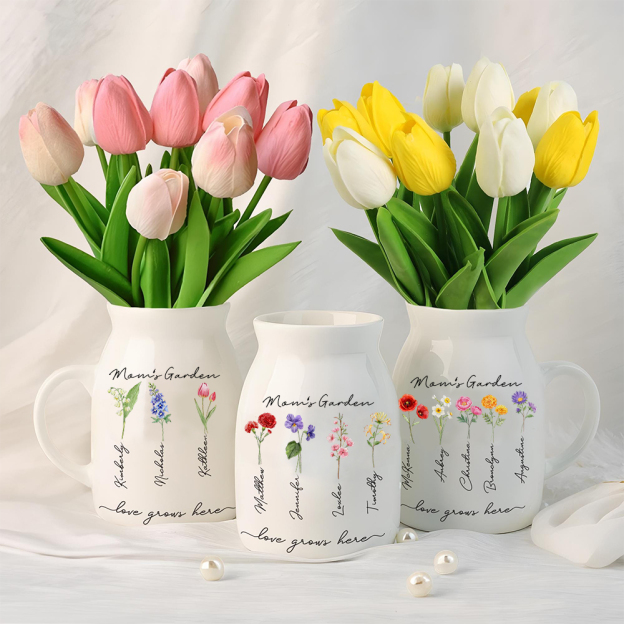 Personalized Mama Grandma Garden Ceramic Vase | JNSDec140