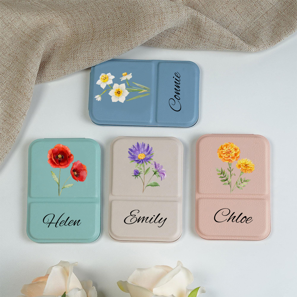 Personalized Birthday Flower Folding Mirror for Unique & Love | JNSDec142